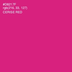 #D8217F - Cerise Red Color Image